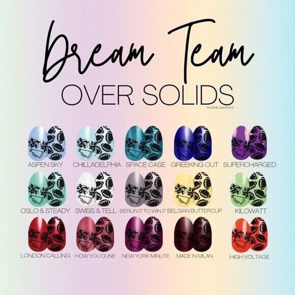 Color Street Dream Team Sports Overlay Long Lasting Nail Polish Strip Retired - Picture 1 of 5